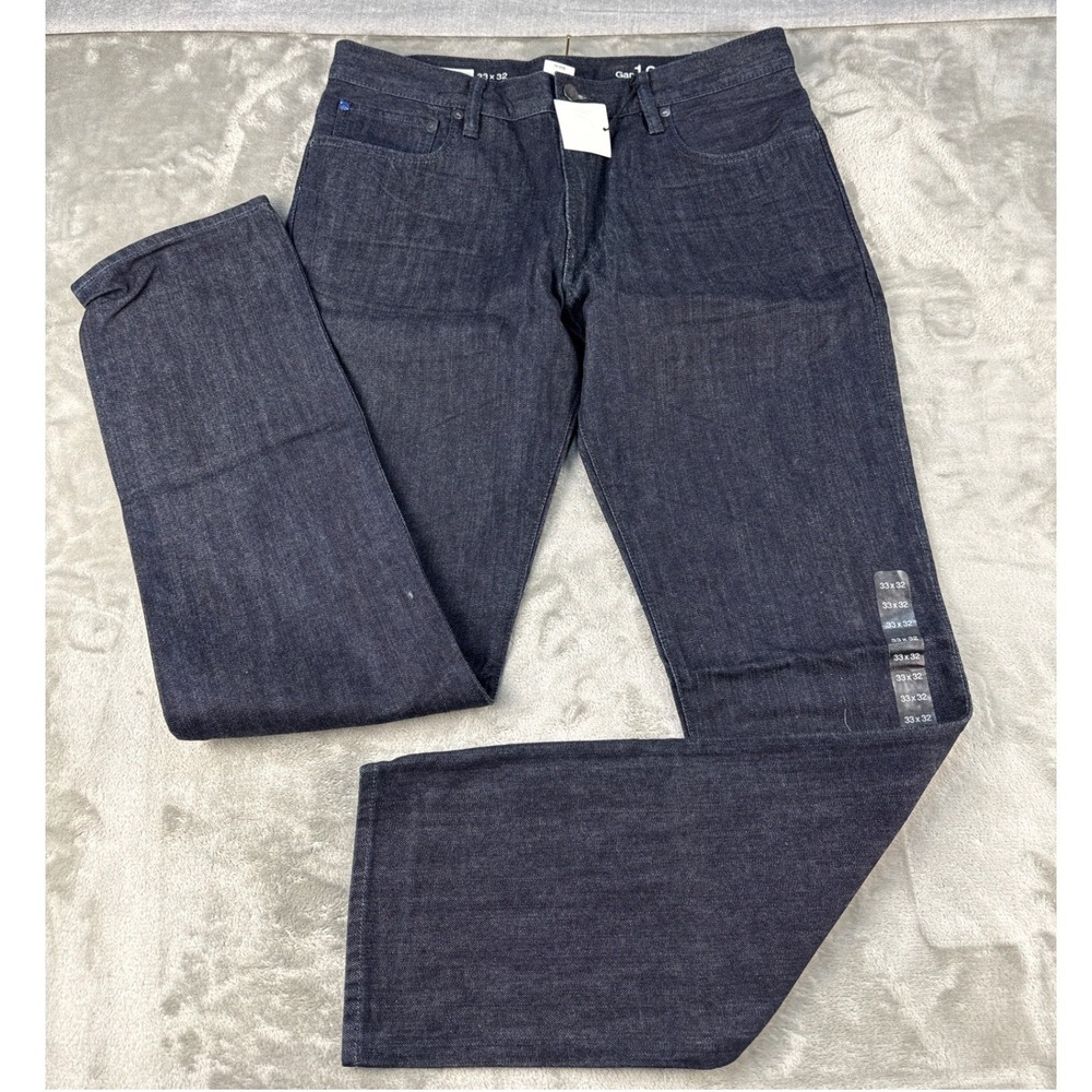 Gap Jeans Mens 33x32 1969 Skinny Dark Indigo Resin Rinse NEW